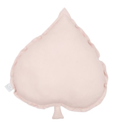 Pure Nature dekoračný vankúš lipový list zo 100% ľanu pudrovo ružová nunobaby.sk