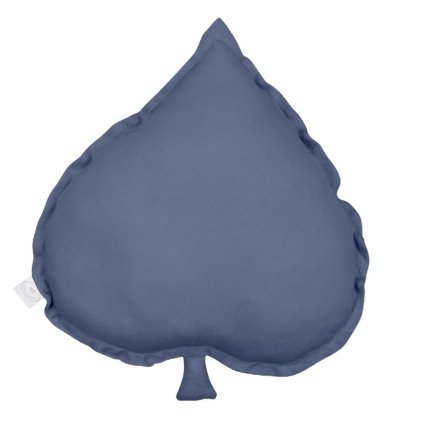 Pure Nature dekoračný vankúš lipový list zo 100% ľanu modrá nunobaby.sk