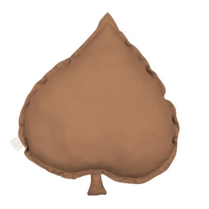 Pure Nature dekoračný vankúš lipový list zo 100% ľanu čokoláda nunobaby.sk