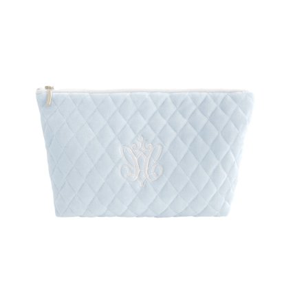 Caramella Baby Blue prešívaná kozmetická taštička modrá 3 nunobaby.sk
