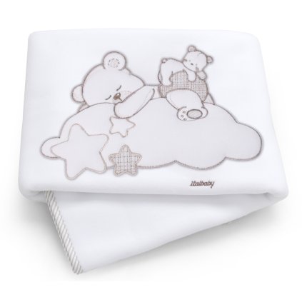 Italbaby fleecová deka do postieľky Sogni d´Oro béžová 110x150cm nunobaby.sk