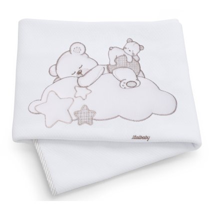 Italbaby bavlnená deka do postieľky Sogni d´Oro béžová nunobaby.sk