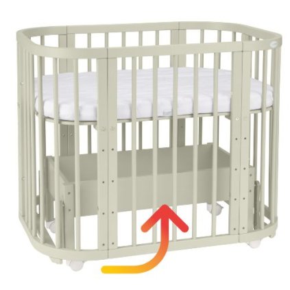 Hojdací mechanizmus pre oválnu postieľku olivová