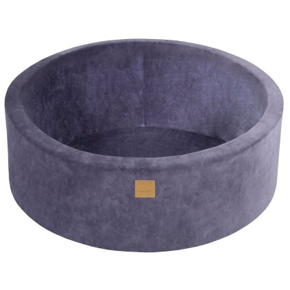 BV03009 - MeowBaby® Velvet detský suchý bazén 90x30cm, sivo-modrá