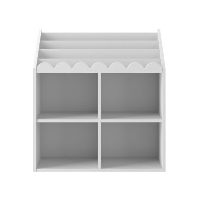 Detská domčeková knižnica biela nunobaby 1