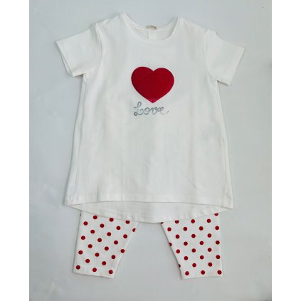 Nanán dievčenské tričko s legínami – srdce 4R