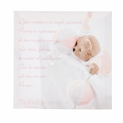 Nanán detský obraz s medvedíkmi Puccio - ružový