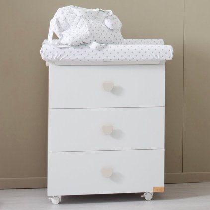 Nanán prebaľovací pult s vaničkou Dadini s béžovými medvedíkmi (3v1)_nunobaby