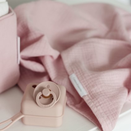 mušelinová plienka z organickej bavlny - ružová_nunobaby