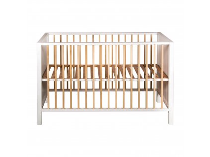 QUAX postýlka Nordic 120x60cm bílá - přírodní