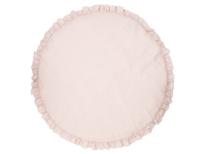 Lněná hrací podložka s volánky Pure Nature Exclusive - Pudrově růžová