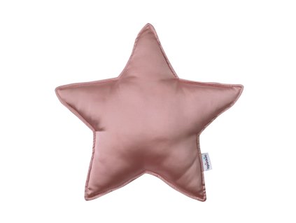 Hedvábný polštář hvězda Rose Gold