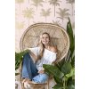 Tapeta Palm trees soft pink and gold