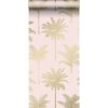 Tapeta Palm trees soft pink and gold
