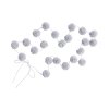 Mini PomPom Girlanda Light Grey