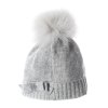 Nanán zimná detská čiapka s brmbolcom a kaminekami bledošedá nunobaby.sk