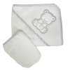 detská froté osuška so žinkou Amore 75x75cm biela nunobaby.sk