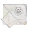 detská froté osuška so žinkou Lovery Bear 75x75cm biela nunobaby.sk