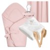 novorodenecká súprava so zavinovačkou a osuškou ružová nunobaby.sk