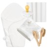 novorodenecká súprava so zavinovačkou a osuškou biela nunobaby.sk
