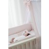 Caramella baldachýn nad detskú postieľku s ružovou mašľou nunobaby.sk