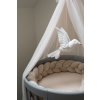 Plachta do oválnej postieľky béžová