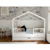 Detská posteľ Dream v tvare domčeka so zábranami 160x80cm - biela_nunobaby_1
