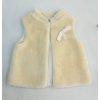 Nanán kožušinová vesta – smotanová, luxusná a hrejivá