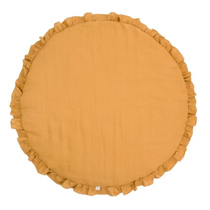 Ľanová hracia podložka s volánikmi Pure Nature Exclusive - karamel nunobaby.sk
