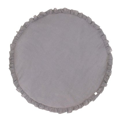 Ľanová hracia podložka s volánikmi Pure Nature Exclusive - šedá nunobaby.sk