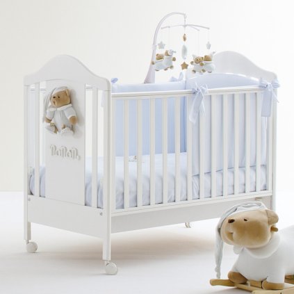 Nanán detská postieľka so zásuvkou Pucio modrá nunobaby.sk