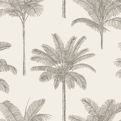 Tapeta Palm trees light beige
