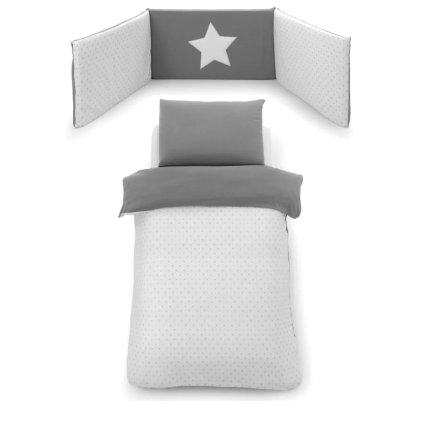 4ks set do postieľky Star šedý nunobaby.sk