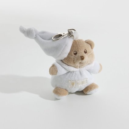 Nanán klúčenka s mackom Puccio modrá nunobaby.sk