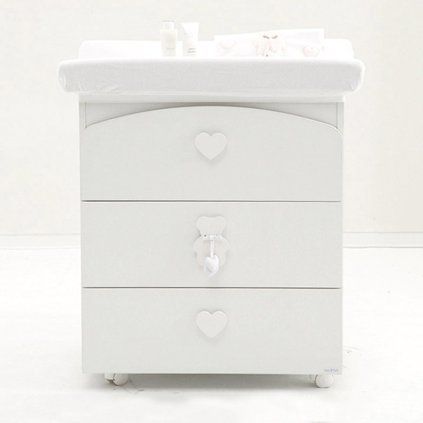 Nanán prebaľovací pult s vaničkou Fiocco biely (3v1) nunobaby.sk