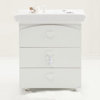 Nanán prebaľovací pult s vaničkou Fiocco modrý (3v1) nunobaby.sk