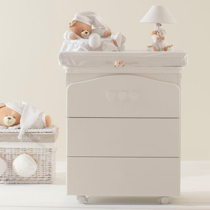 Nanán prebaľovací pult s vaničkou Tato biely (3v1) nunobaby.sk