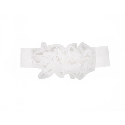 Nanán detská čelenka s kvetinkami biela nunobaby.sk