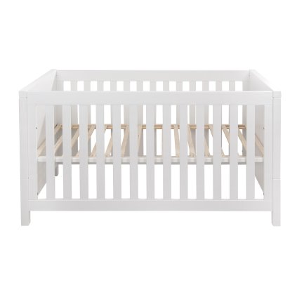 Quax prestaviteľná detská postieľka Stripes biela 140x70cm (2v1) nunobaby.sk