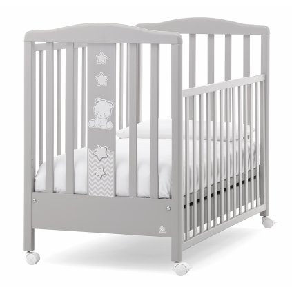 detská postieľka so spúšťacím bokom Pop Star šedá nunobaby.sk