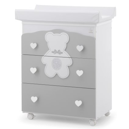 prebaľovací pult s vaničkou Fiocco šedá (3v1) nunobaby.sk