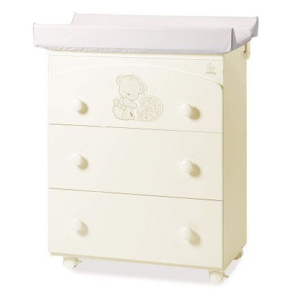 prebaľovací pult s vaničkou Love slonovinová (3v1) nunobaby.sk