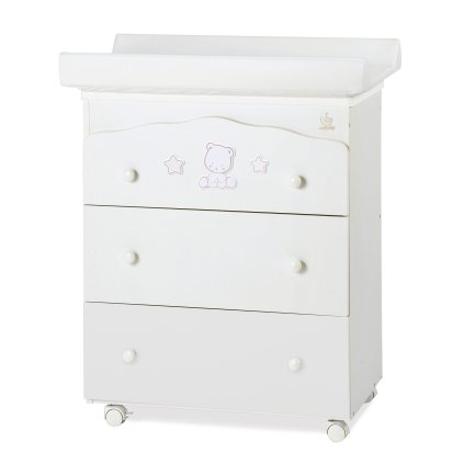 prebaľovací pult s vaničkou Pop Star biela-šedá (3v1) nunobaby.sk