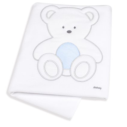 detská fleecová deka do postieľky Peluche modrá 110x150cm nunobaby.sk