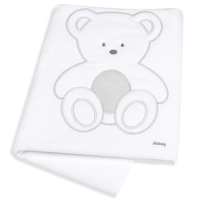 detská fleecová deka do postieľky Peluche šedá 110x150cm nunobaby.sk