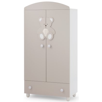 detská šatníková skriňa Peluche hnedá nunobaby.sk
