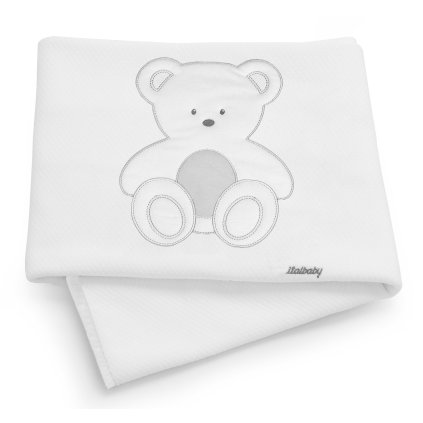 bavlnená deka do postieľky Peluche šedá 110x150cm nunobaby.sk