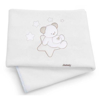 bavlnená deka do postieľky Sweet Stars modrá 110x150cm nunobaby.sk