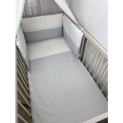 Quax obliečky do postieľky Tender 100x135cm - biela/bledošedá nunobaby.sk