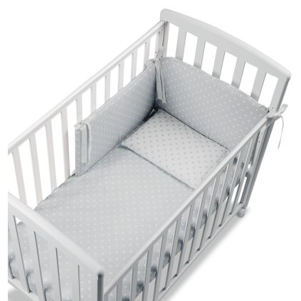 set do detskej mini postieľky Q.Letto Pois šedý nunobaby.sk